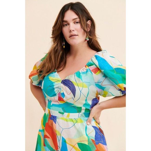 New Anthropologie Ranna Gill Tie-Back Cutout Jumpsuit Size  3x - Picture 3 of 9